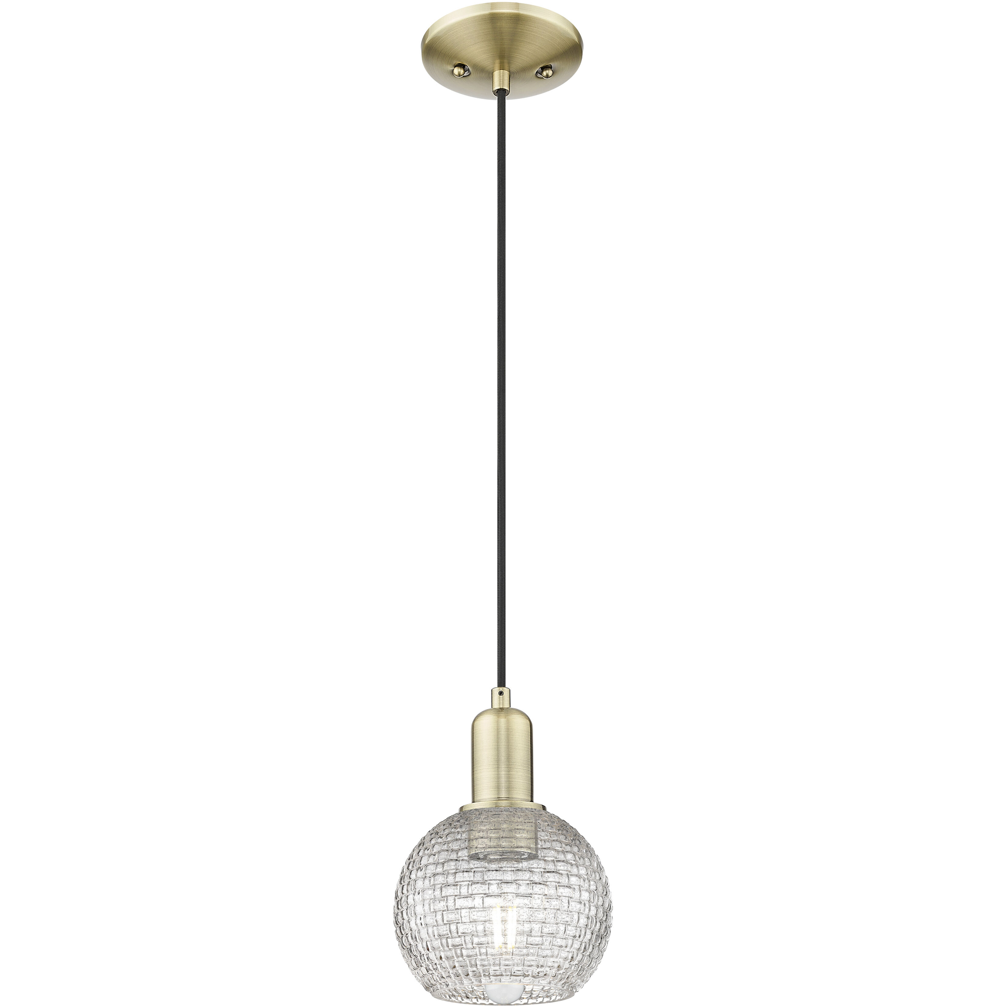 Arcadia Athens 1 Light 5.88 inch Antique Brass Mini Pendant Ceiling Light