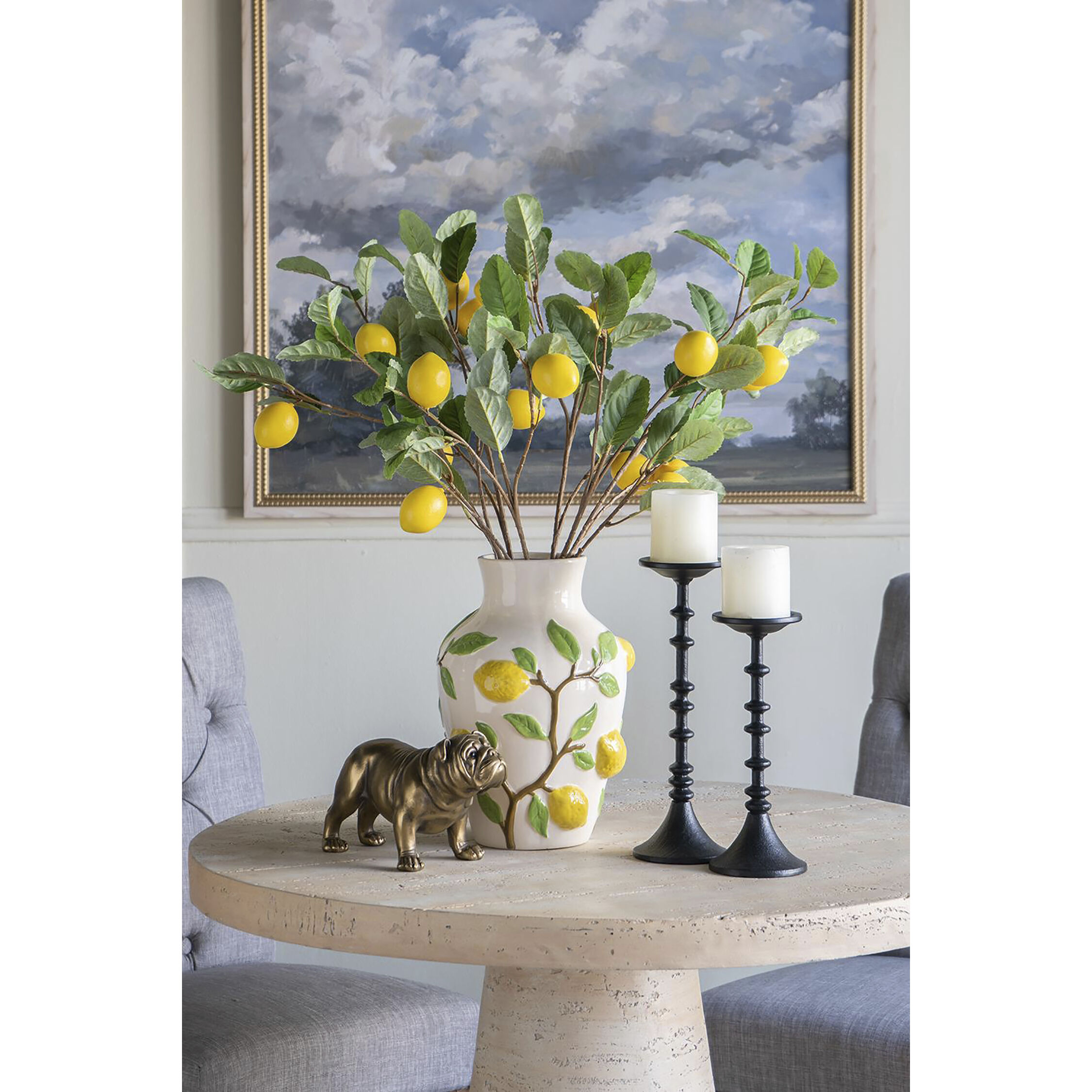 Lifelike French Bulldog Copper Figurine