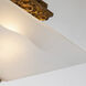 Star 2 Light 14.5 inch Gold Leaf Flush Mount Ceiling Light