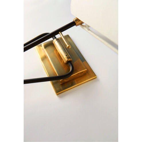 AERIN Keil 29 inch 40.00 watt Hand-Rubbed Antique Brass and Black Swing Arm Wall Light