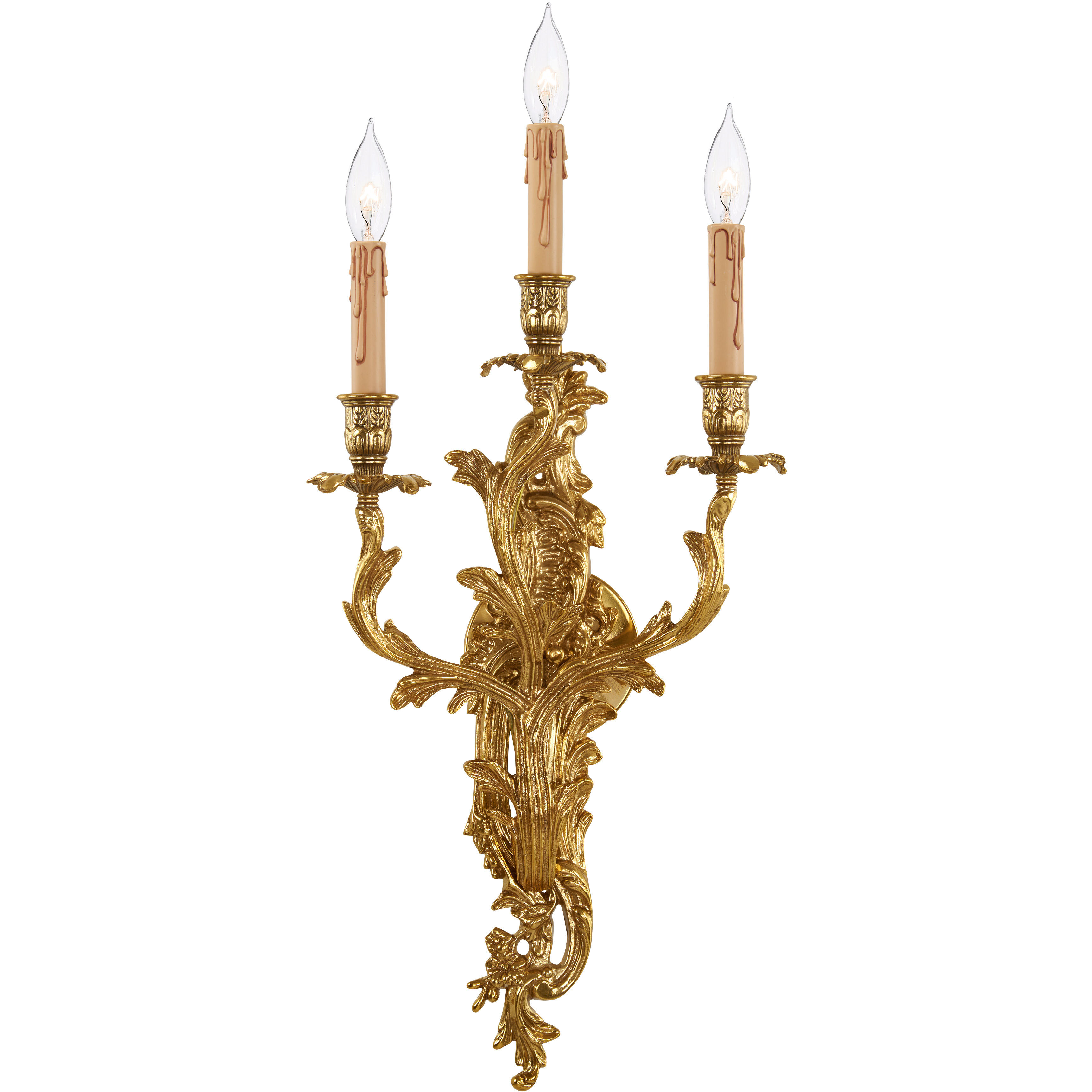 Jonathan 3 Light 13 inch Heirloom Gold Wall Sconce Wall Light