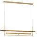 Ian K. Fowler Tristan LED 54 inch Hand-Rubbed Antique Brass Reflector Linear Chandelier Ceiling Light