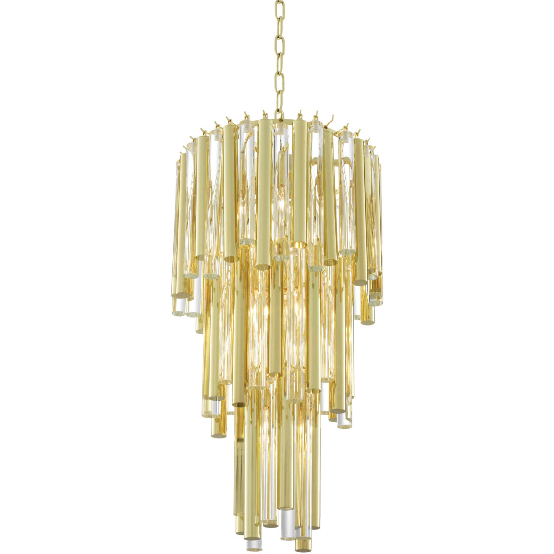 Gigi 7 Light 13.78 inch Gold Chandelier Ceiling Light, Small