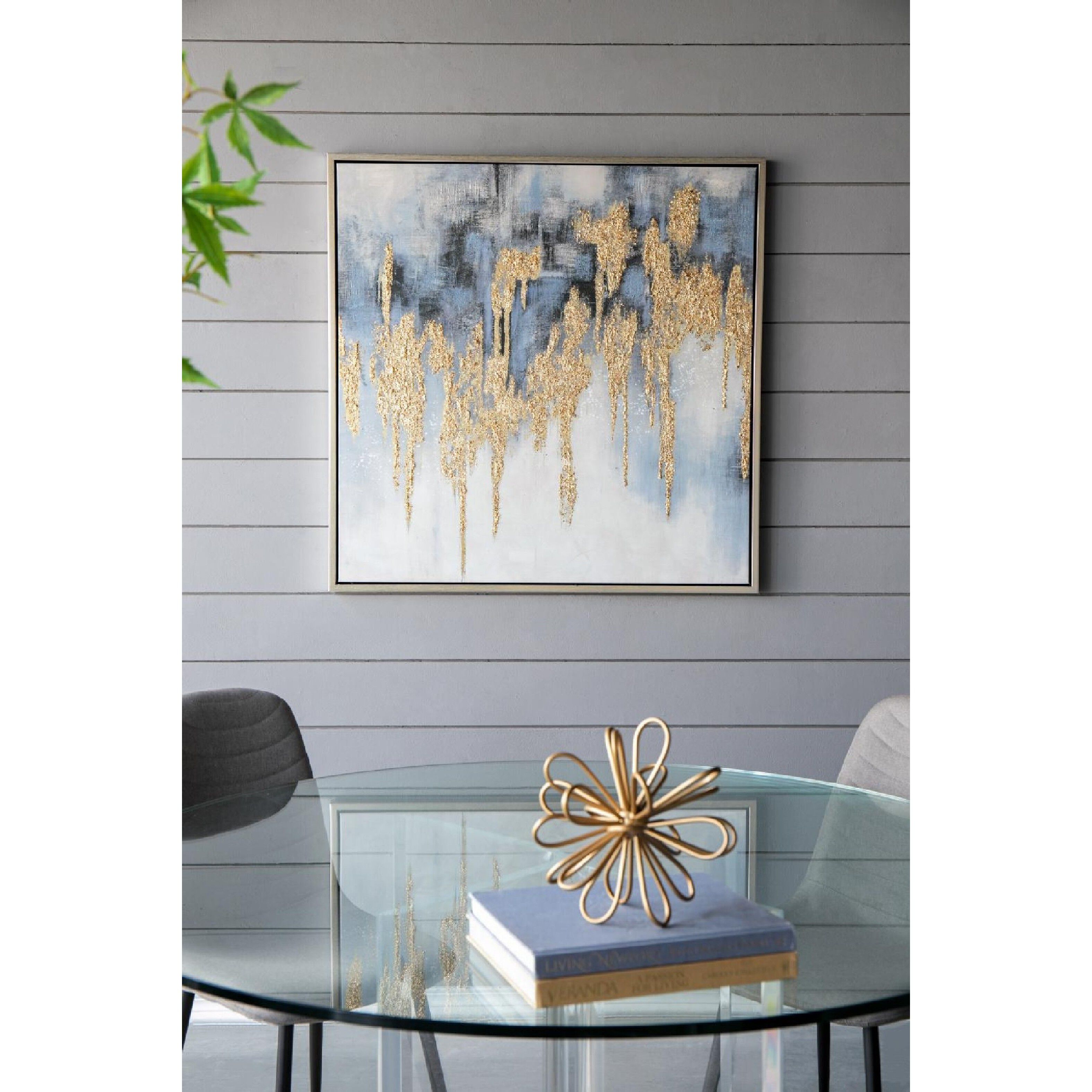 Anita Gray/Gold/Blue Wall Art