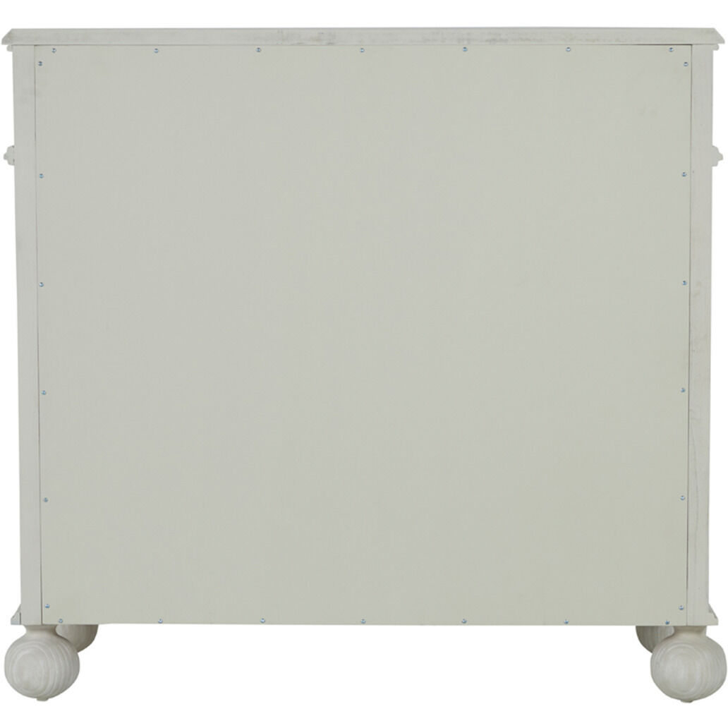 Ezekiel Cerused White / Antique Bronze Cabinet