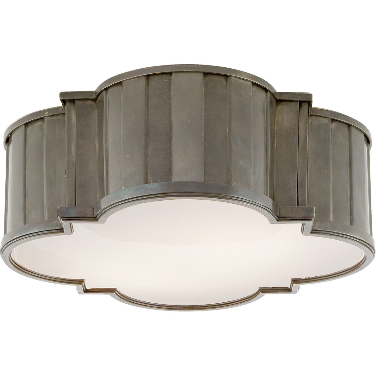 Thomas O'Brien Tilden 4 Light 17 inch Antique Nickel Flush Mount Ceiling Light, Large