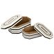 Octagonal Stripe 11.5 X 7.5 inch White with Black Box