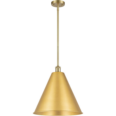 Ballston Cone 1 Light 16 inch Satin Gold Pendant Ceiling Light