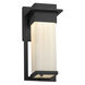 Porcelina 12 inch Outdoor Wall Sconce in Matte Black