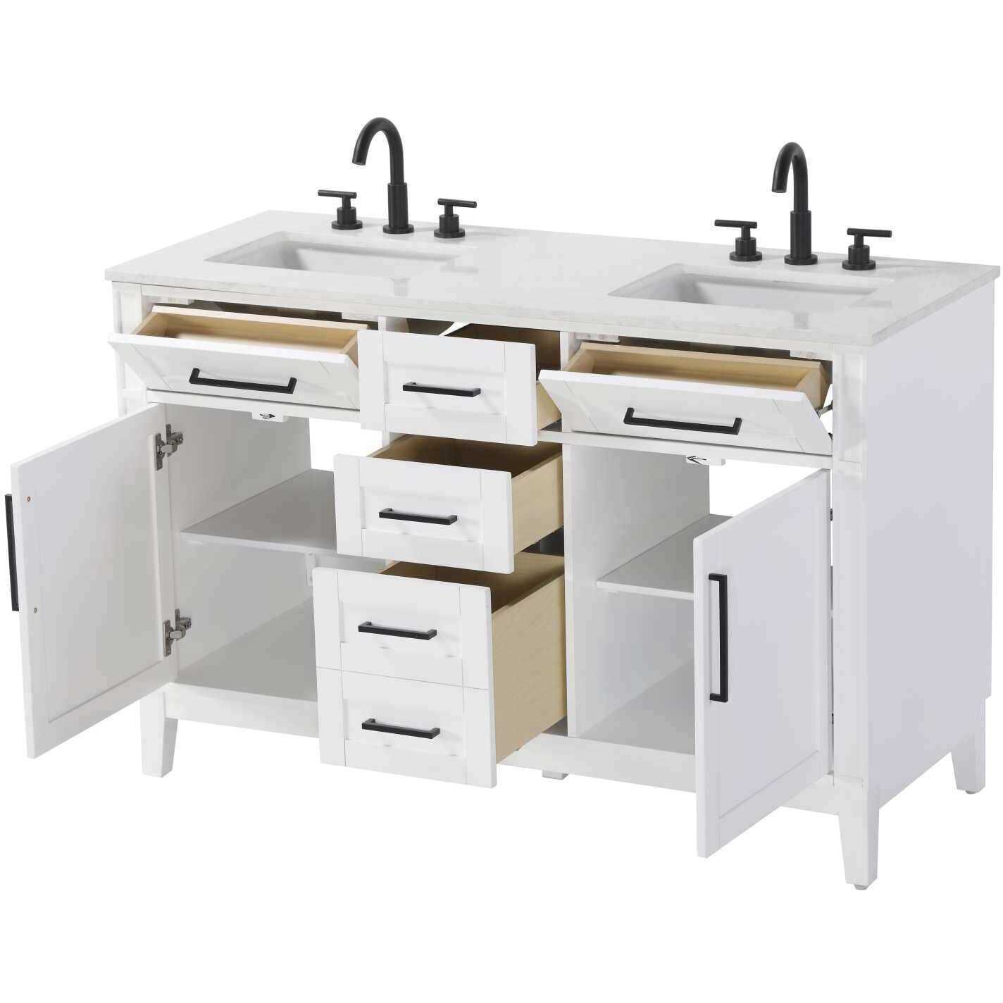 Virginia 54 X 35 inch White Bathroom Vanity Cabinet