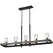 Okanagan 5 Light 45 inch Buffed Nickel and Barnwood Linear Ceiling Light