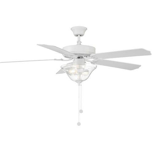 Traditional 52 inch Bisque White with White and Weathered Patina Blades Ceiling Fan