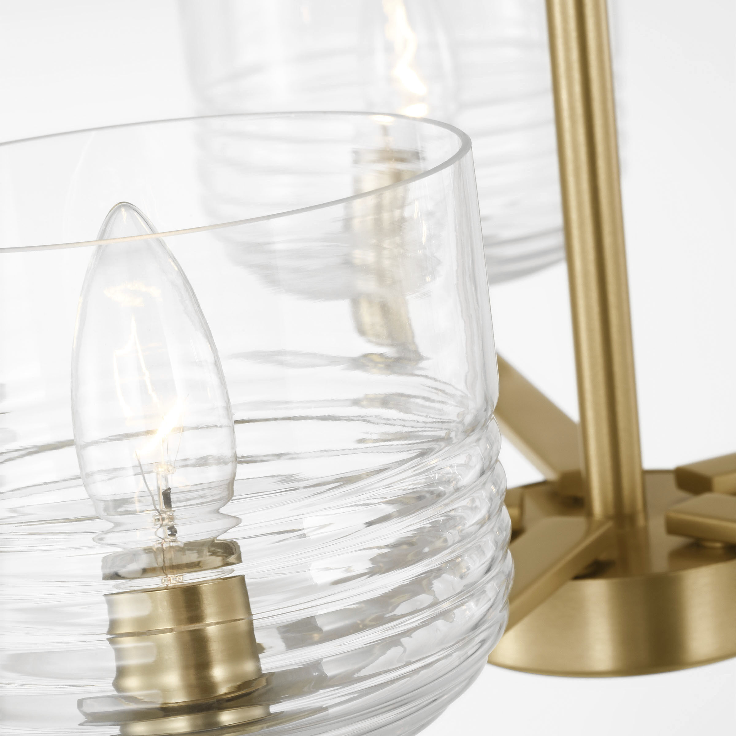 Drew & Jonathan Lochdale 5 Light 24 inch Satin Brass Chandelier Ceiling Light, Medium