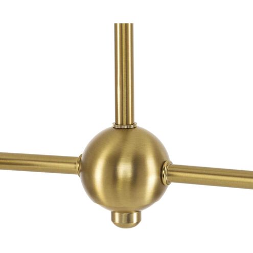 Atwell 4 Light 40 inch Brushed Bronze Linear Chandelier Ceiling Light
