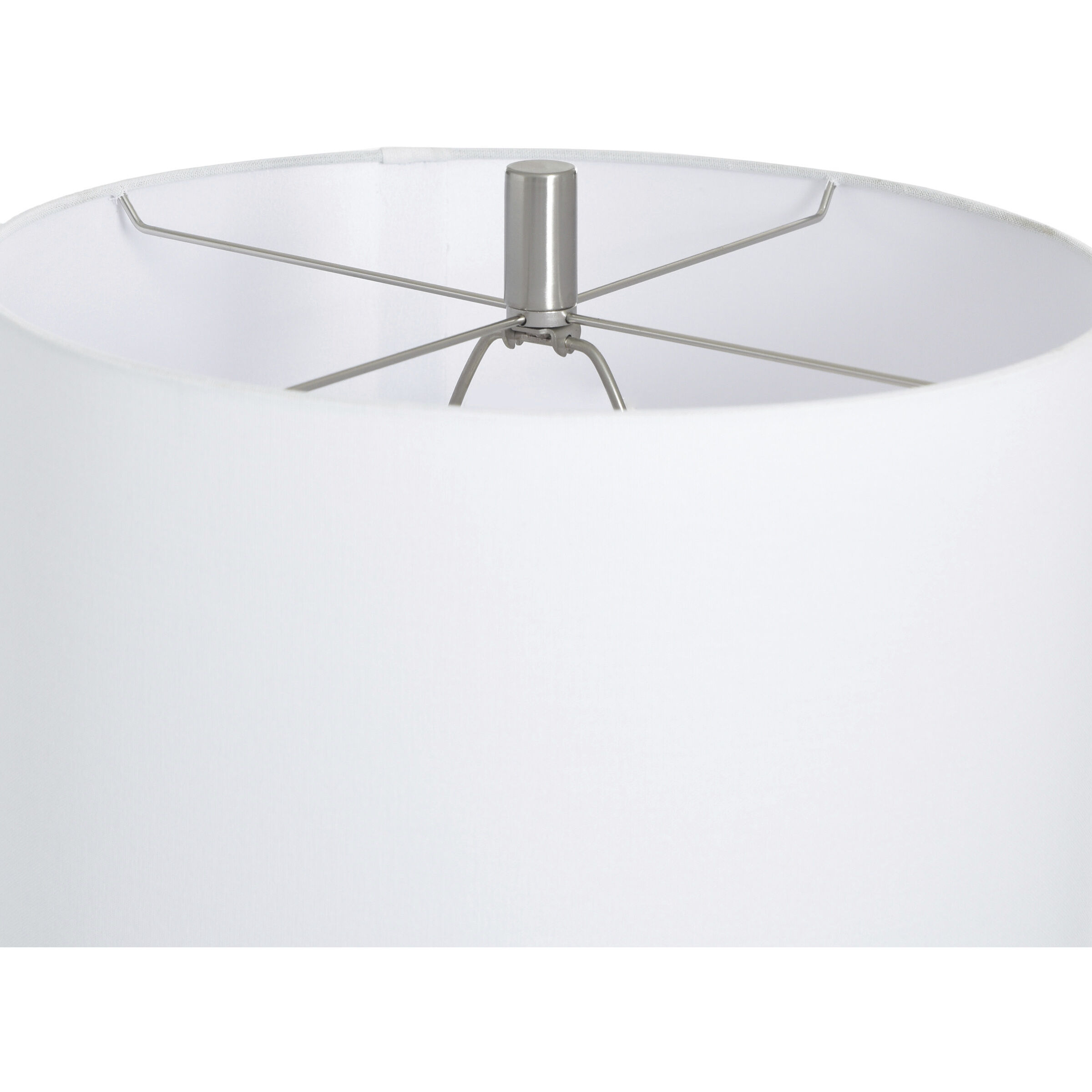 Orion 33.5 inch 100 watt Brushed Nickel and White Table Lamp Portable Light