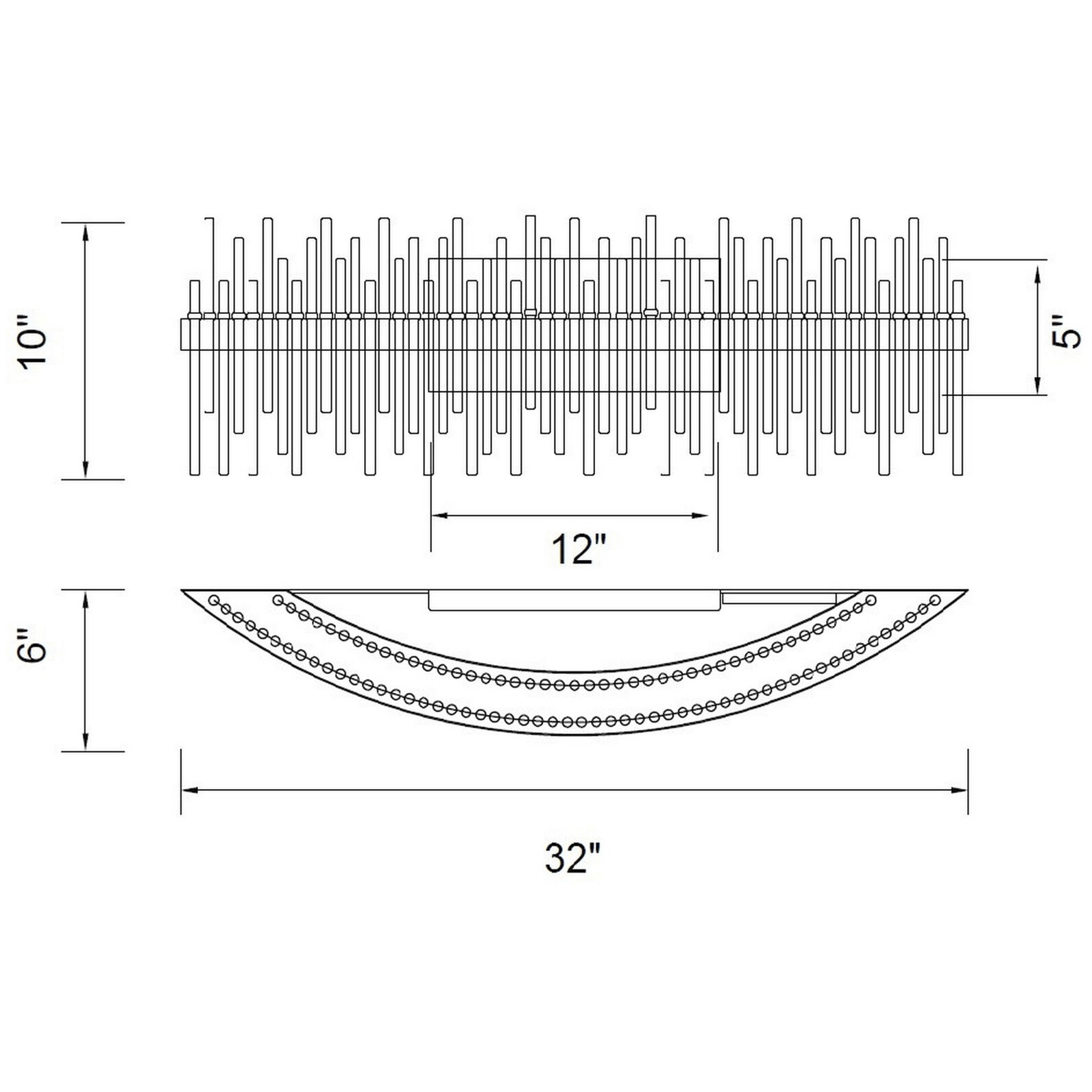 Genevieve LED 32 inch Medallion Gold Wall Light