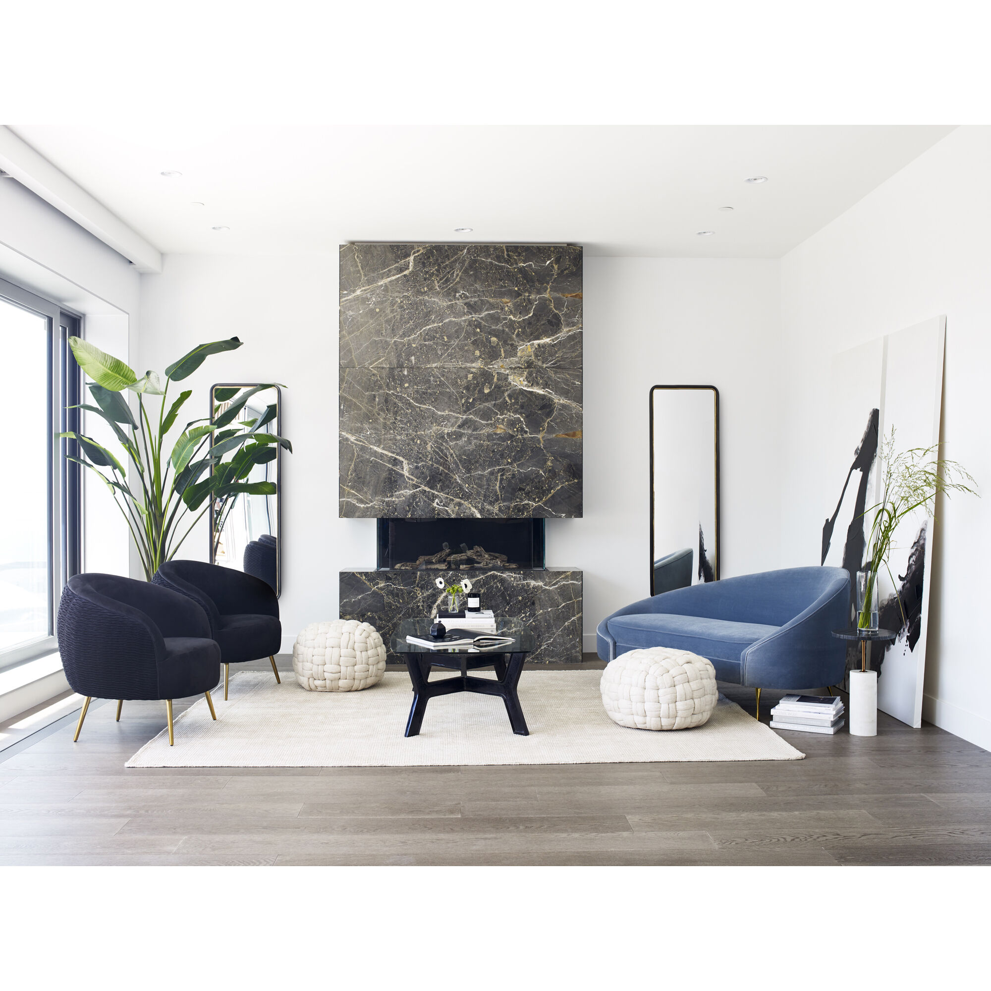 Sax 65 X 22 inch Black Mirror, Tall