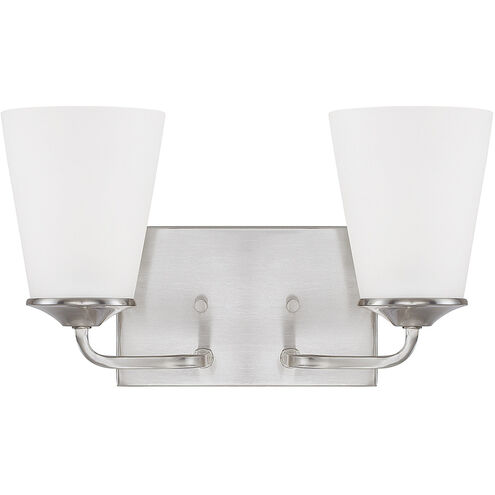 Braylon 2 Light 14 inch Brushed Nickel Vanity Light Wall Light