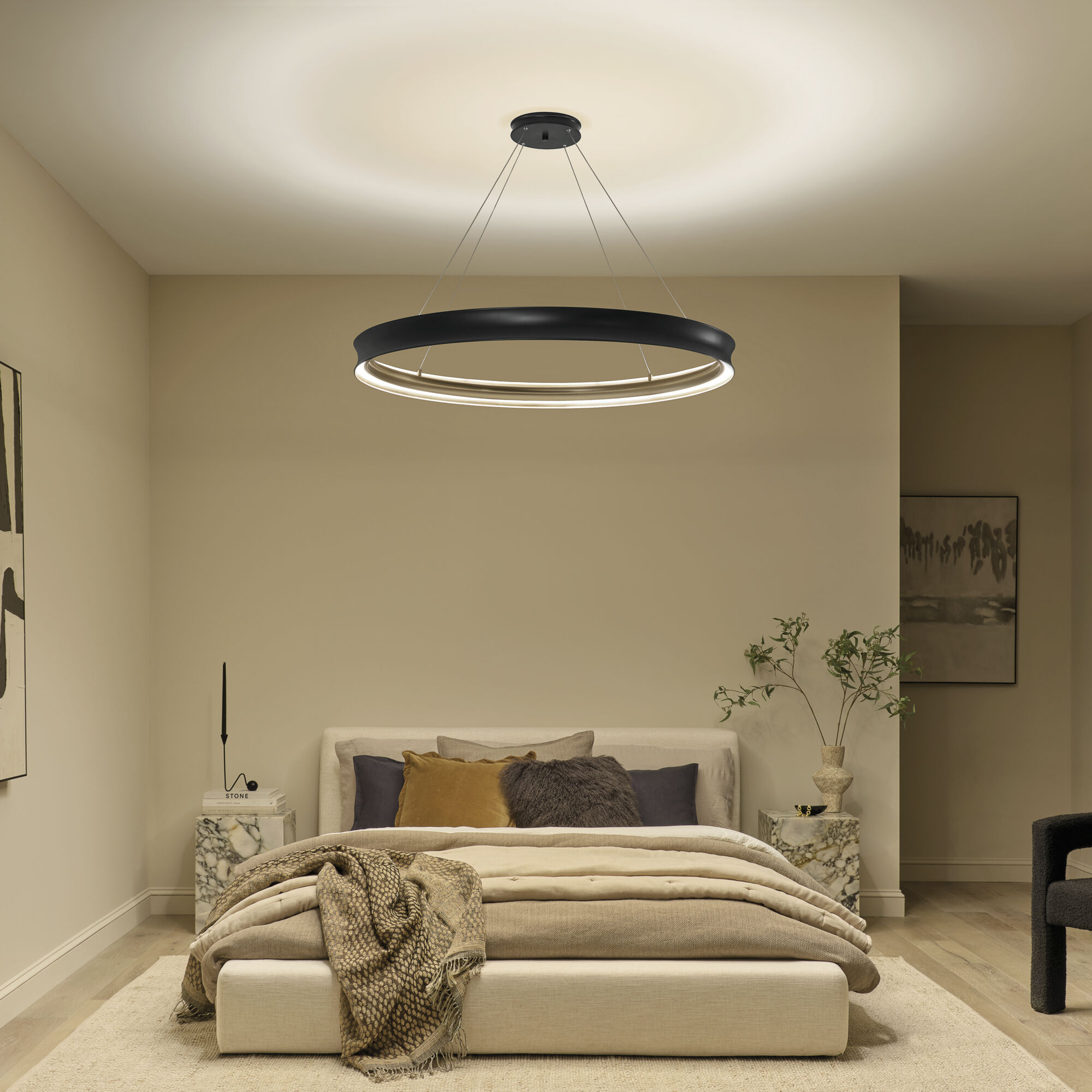 Larousse LED Black Chandelier Ceiling Light