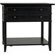 Colonial 35 X 32 inch Distressed Black Side Table, 2-Drawer