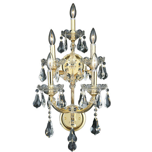 Maria Theresa 5 Light 12 inch Gold Wall Sconce Wall Light in Clear, Royal Cut