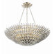 Broche 8 Light 30 inch Antique Silver Chandelier Ceiling Light