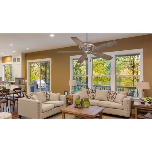 Timeless 54 inch Burnished Nickel with Seashore Grey Blades Ceiling Fan