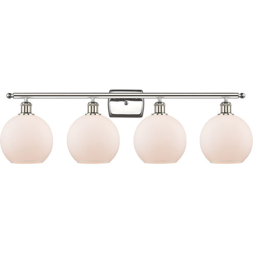 Ballston Athens LED 36 inch Polished Nickel Bath Vanity Light Wall Light in Matte White Glass