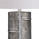 Striata 29 inch 150 watt Antiqued Aluminum Table Lamp Portable Light