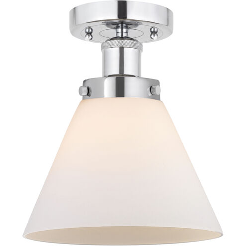 Cone 1 Light 7.75 inch Polished Chrome Semi-Flush Mount Ceiling Light