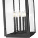 Hartwell 5 Light 12 inch Sand Black Outdoor Chain Mount Ceiling Fixture