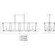 Everett 8 Light 44 inch Matte Black Linear Chandelier Ceiling Light