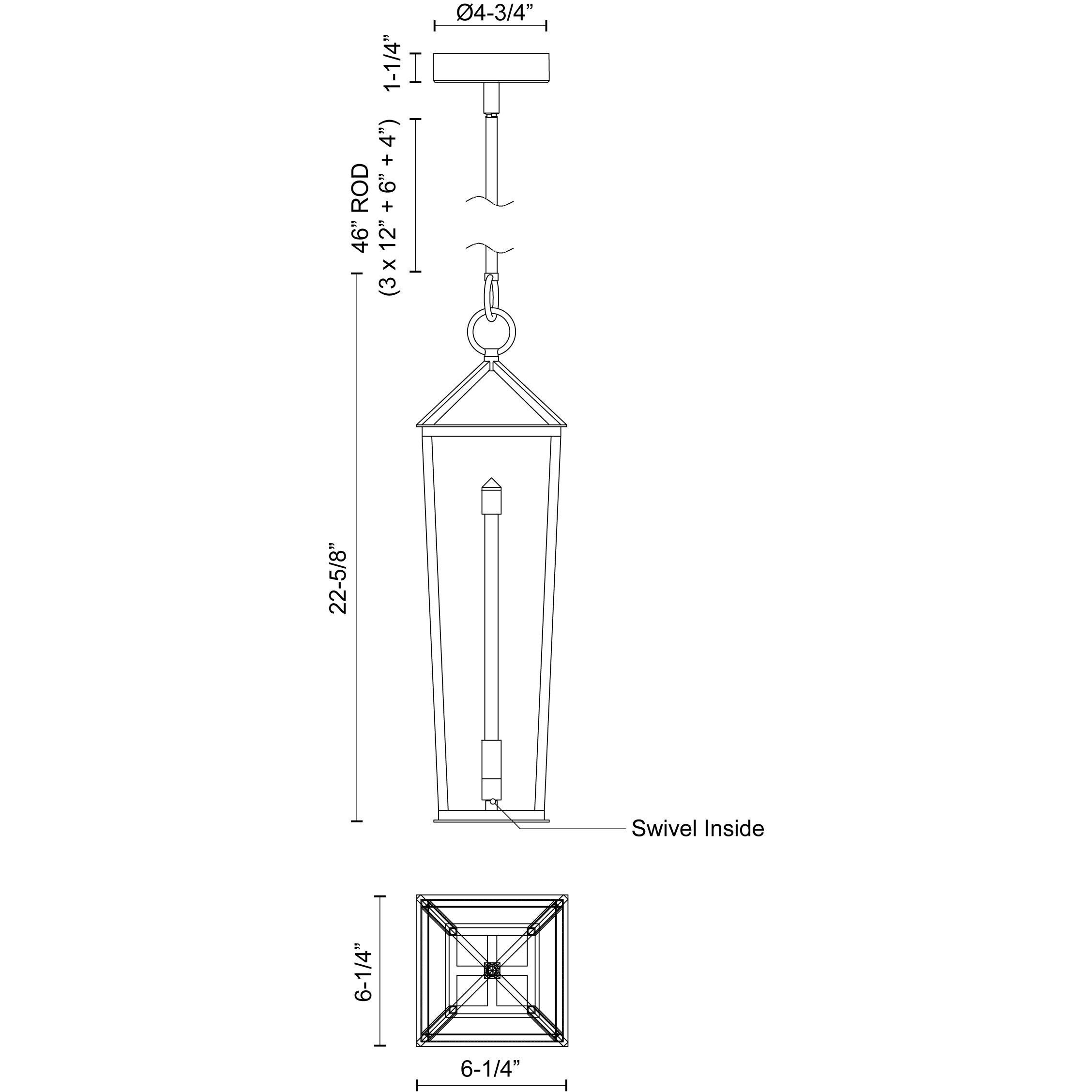 Delphine Pendant Ceiling Light in Urban Bronze