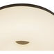 Jada 12 inch Black and Opal Glass Flush Mount Ceiling Light