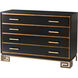 Theodore Alexander Jet Black Painted Chest of Drawers
