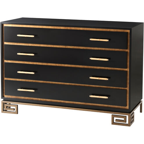 Theodore Alexander Jet Black Painted Chest of Drawers