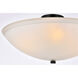 Jeanne 3 Light 19.7 inch Black Flush Mount Ceiling Light