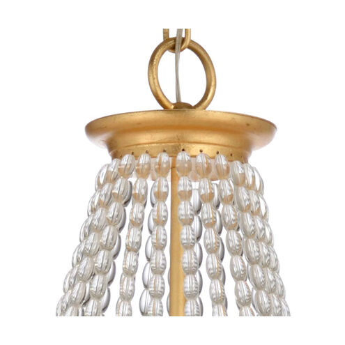 Claire 8 Light 27 inch Gold Leaf/Clear/Clear Pendant Ceiling Light