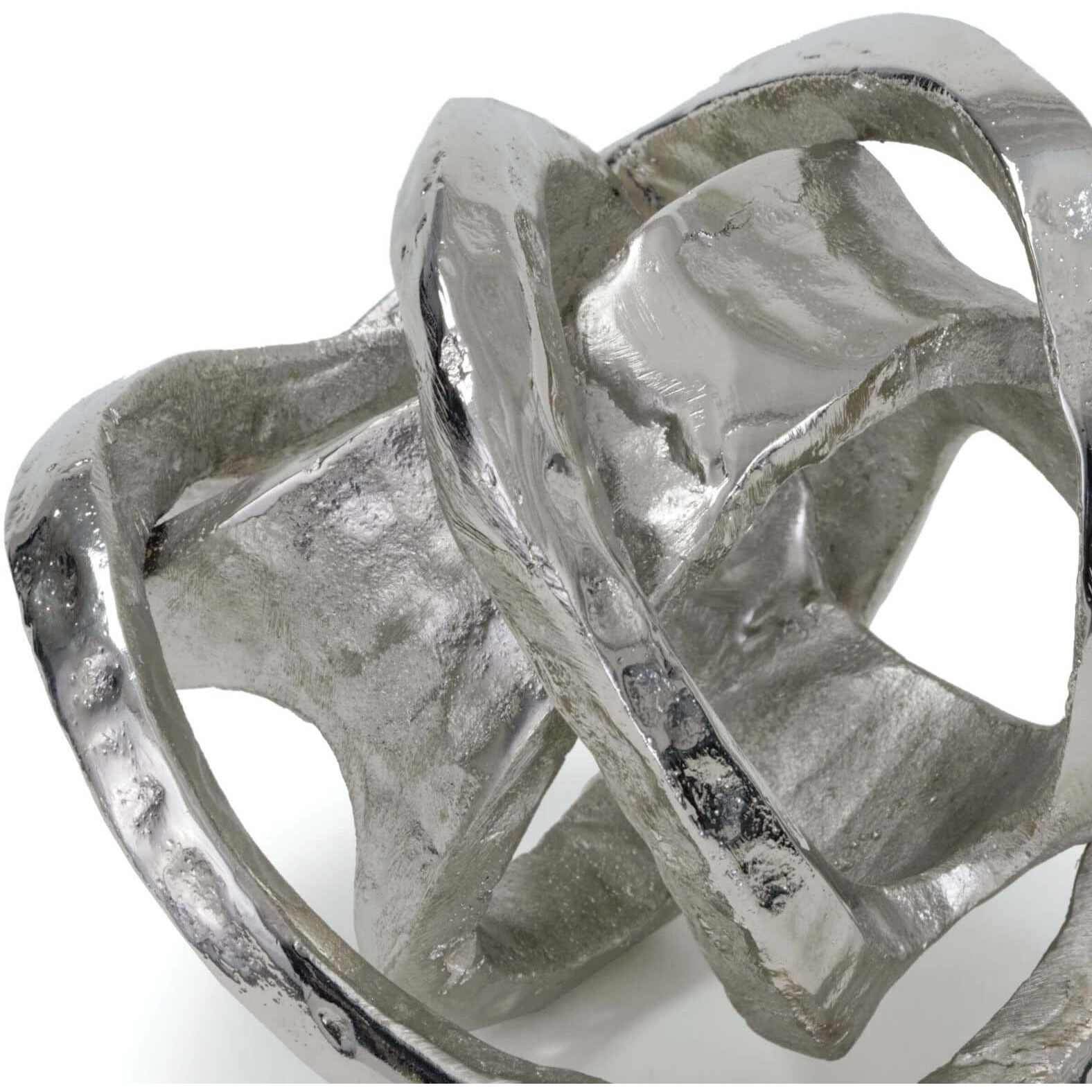Knot 8 X 6.5 inch Sculpture in Polished Nickel