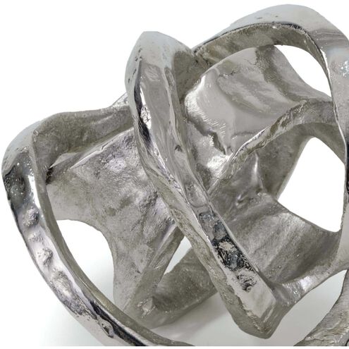 Knot 8 X 6.5 inch Sculpture in Polished Nickel