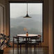 Lodi LED 13 inch Matte Black and Walnut Pendant Ceiling Light