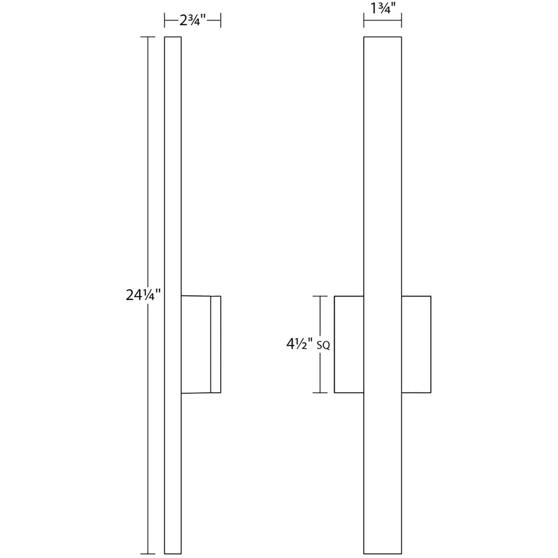 Sword LED 24.25 inch Textured Bronze Indoor-Outdoor Sconce, Inside-Out