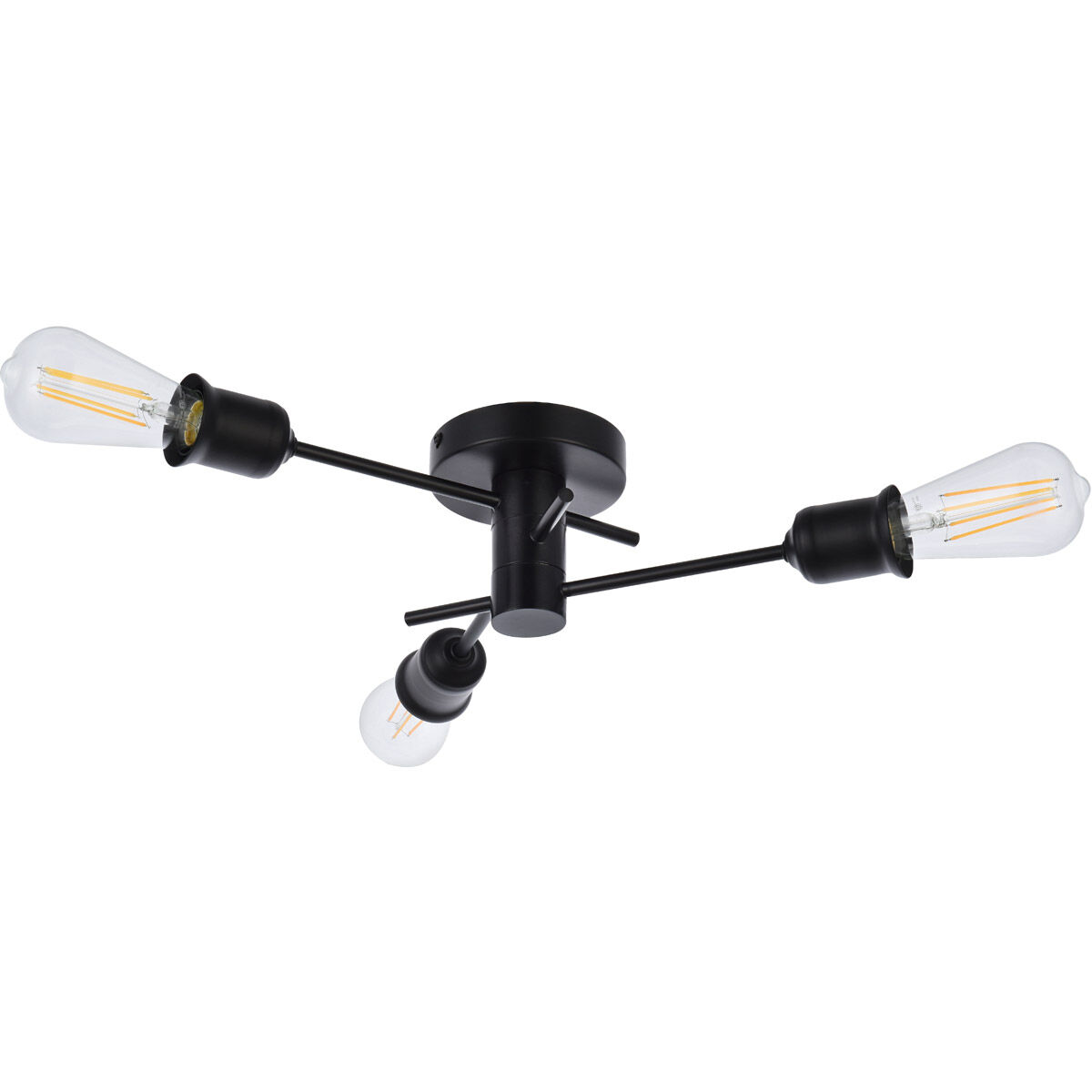 Living District LD7049F18BK Xavier 3 Light 18 inch Black