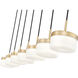 Renaud LED 58.75 inch Modern Gold Linear Chandelier Ceiling Light