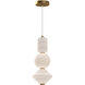 Alora Mood Bijou LED 7.88 inch Aged Gold Pendant Ceiling Light