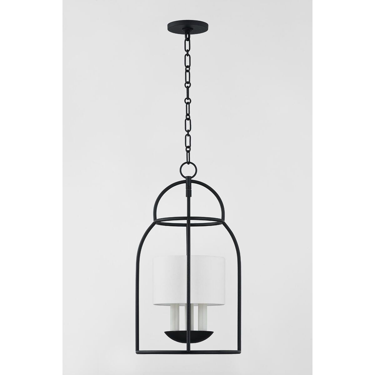 Delia 3 Light 12.25 inch Aged Iron Hanging Lantern Ceiling Light