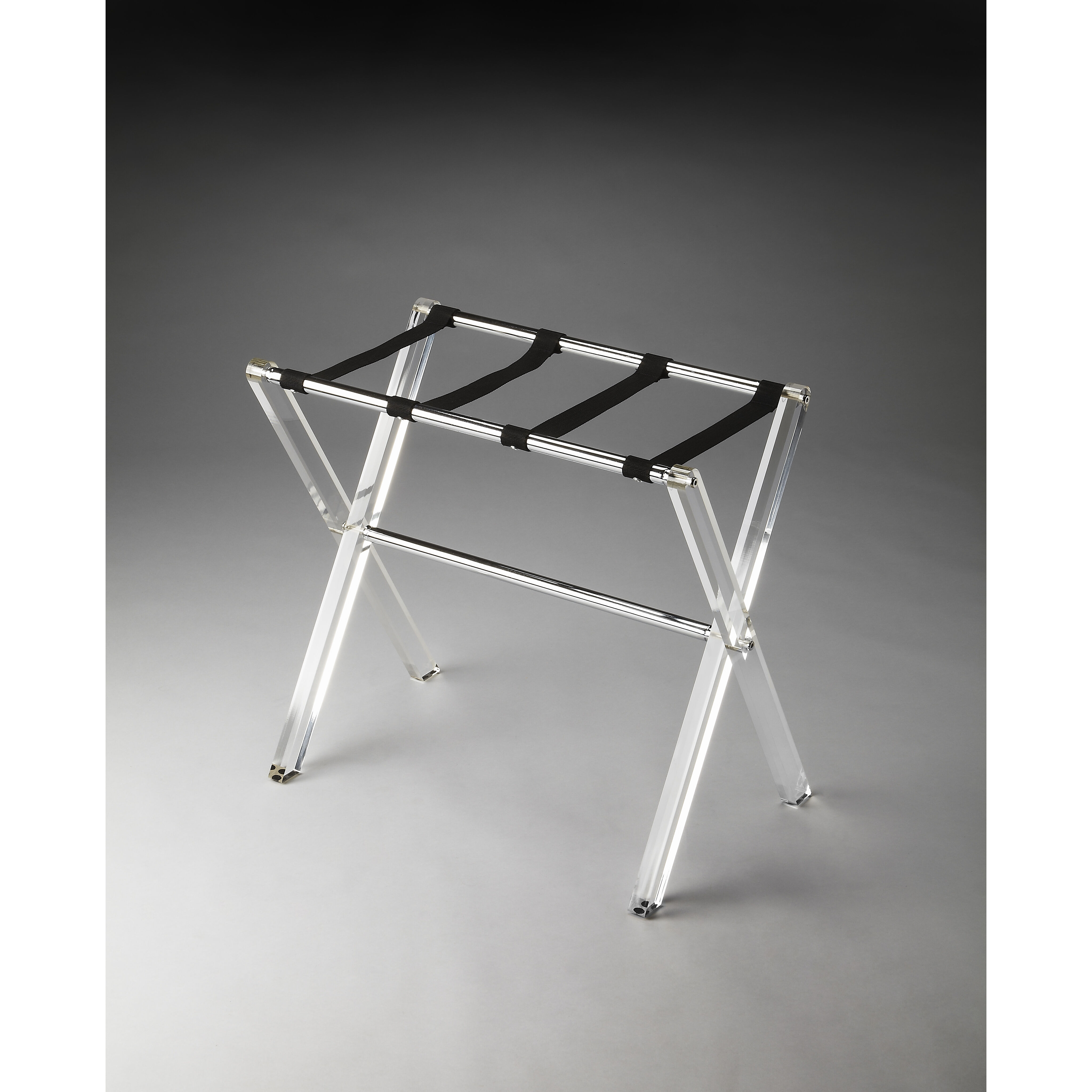Crystal Clear Acrylic Butler Loft Luggage Rack