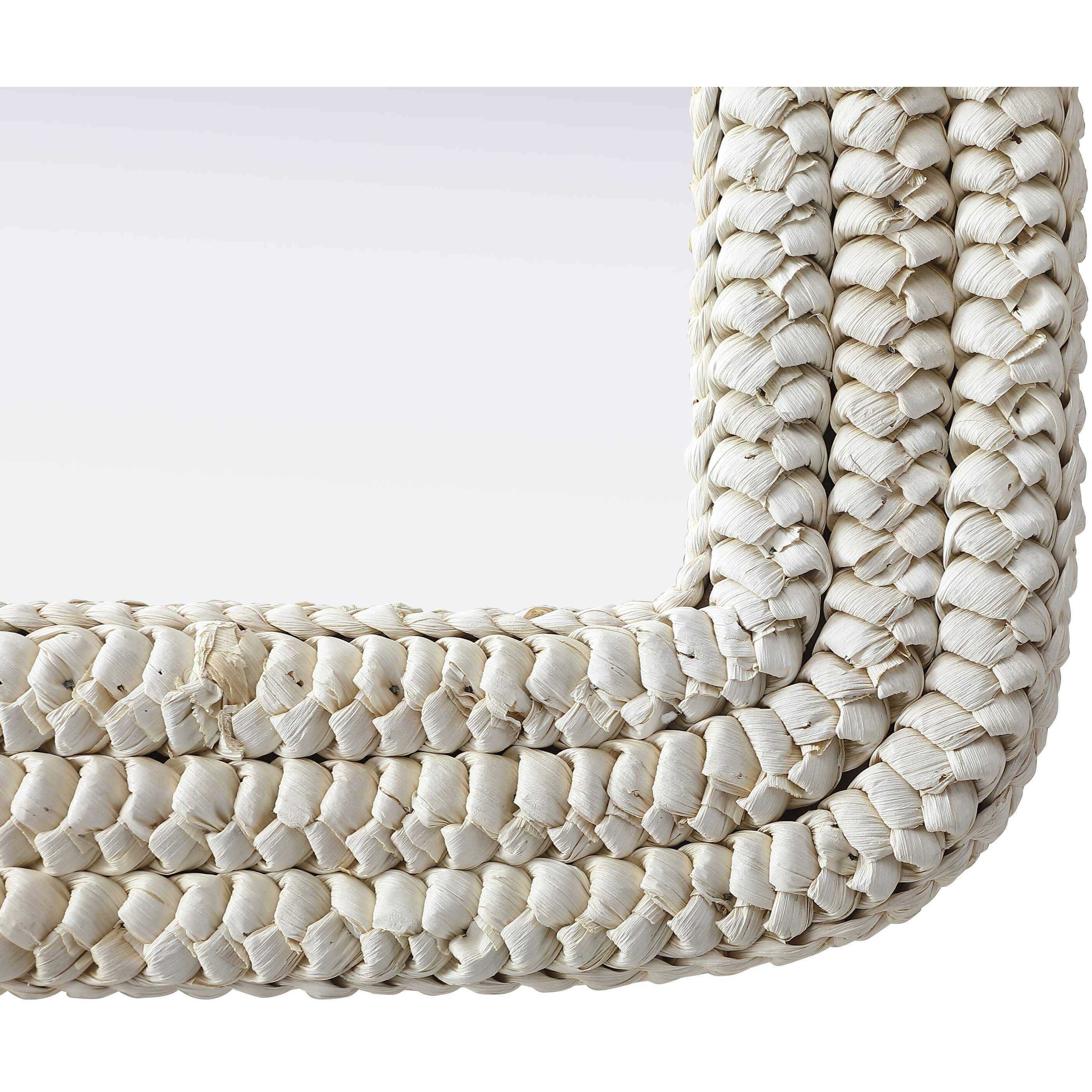 Marlowe 36 X 24 inch Linen White Mirror