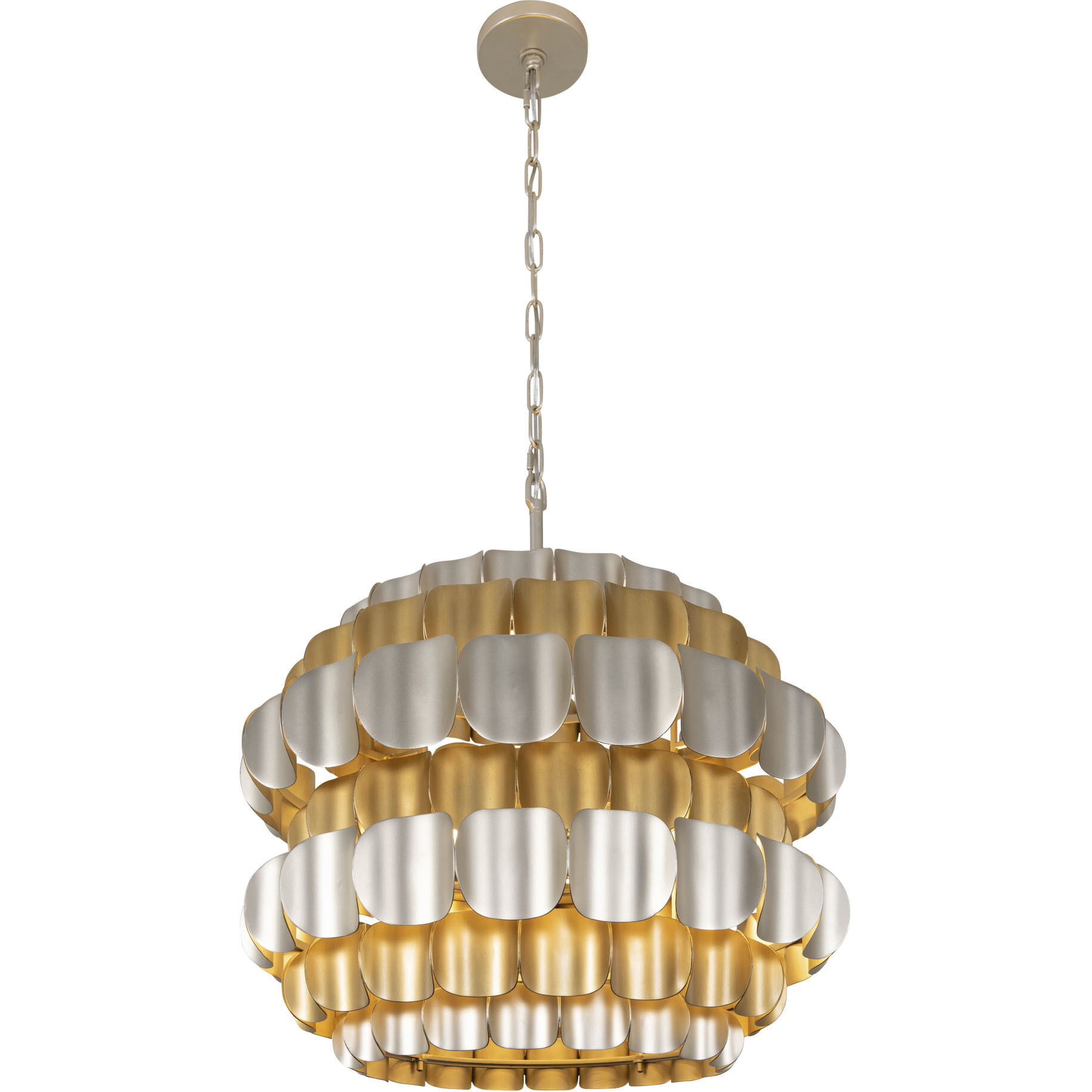 Swoon 6 Light 26.5 inch Antique Gold Pendant Ceiling Light, Smithsonian Collaboration