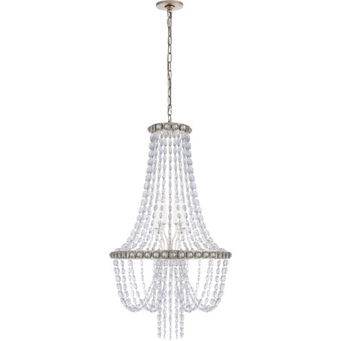 Julie Neill Navona 6 Light 22.75 inch Burnished Silver Leaf Basket Chandelier Ceiling Light, Medium
